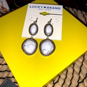Lucky Brand Pebble Double Drop Earrings